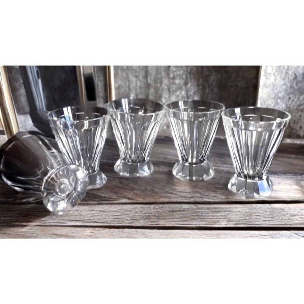 Val St Lambert Hafnia Cordial Liqueur Cocktail Glasses Set of 5 Mint 3.5" Tall